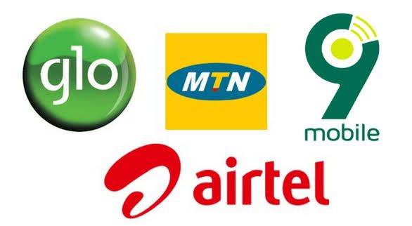 MTN, 9mobile, Airtel, and Glo logo