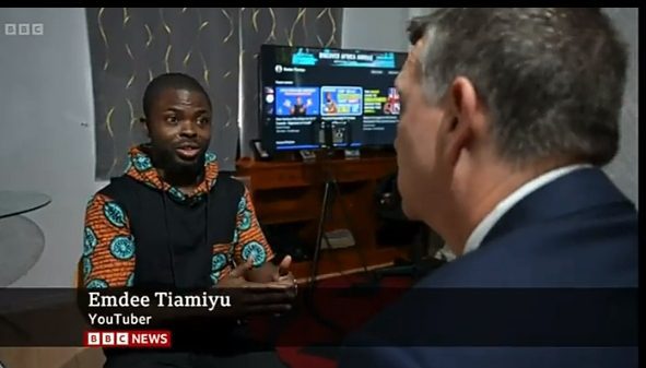 Emdee Tiamiyu interview with BBC News