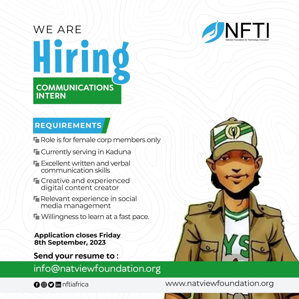 Hiring Now: Apply for Communication Internship at NFTI